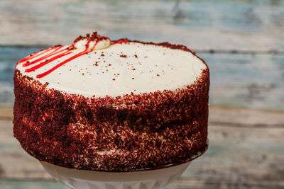 Close-up of dessert on table