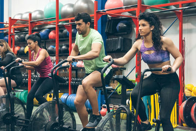 Group of people on bicycle