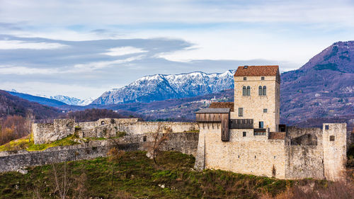 Castle and fortified village of ragogna. middle ages to discover. friuli. italy