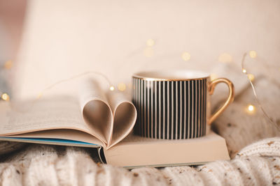 Close-up of coffee on table