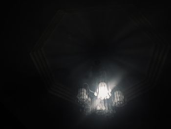Low angle view of illuminated building
