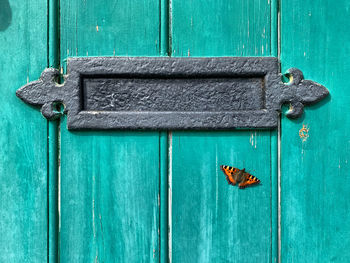 Close-up of closed door