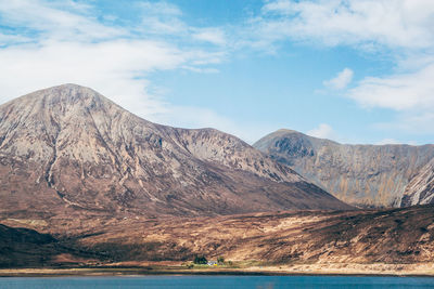 Landscape with mountain range in the background