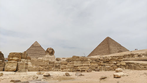 Sphinx and pyramids in egypt