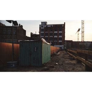 Built structures against the sky