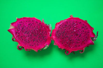 Close-up of strawberry over white background