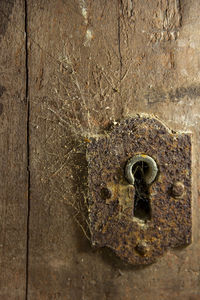 Close-up of rusty door