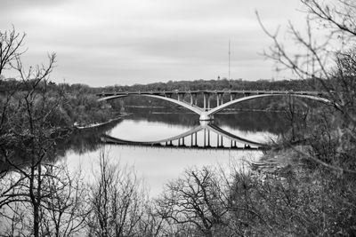 Bridge over river against sky