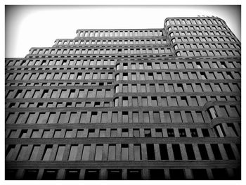 Low angle view of modern building against sky