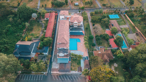 Aerial view of a resort in port dickson, negeri sembilan.