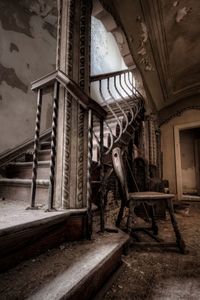 Interior of abandoned building