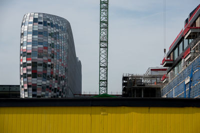 Low angle view of buildings against sky