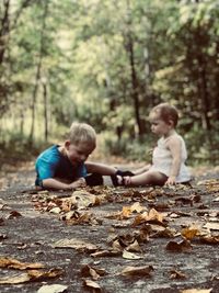 Children on shore