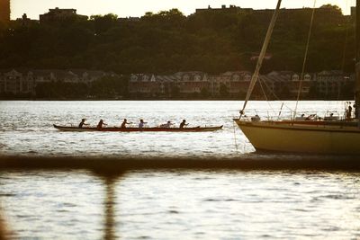 Boats in sea