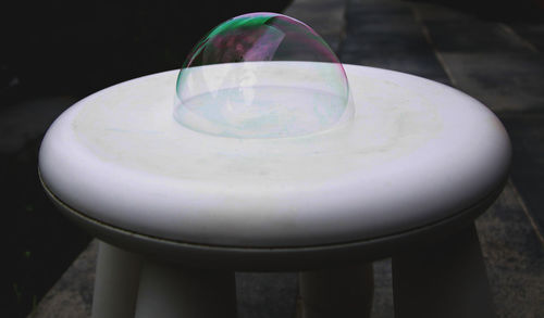 Bubble on white table