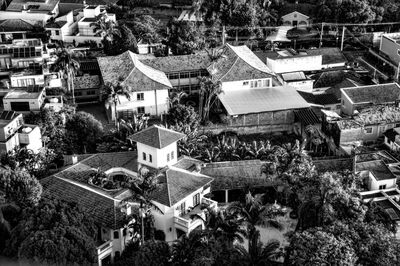 High angle view of townscape