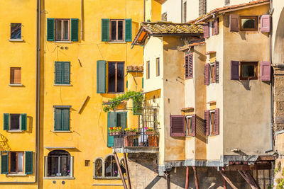 Balcony of an apartment building with flowers