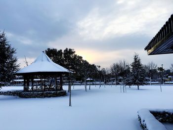 View of snow covered landscape