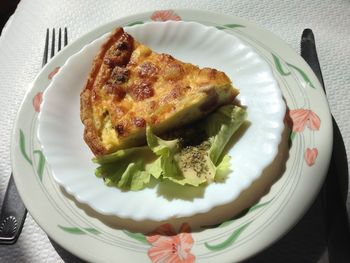 Close-up of food served in plate