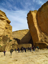 Group of people on rock