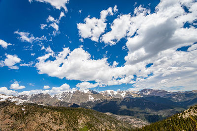 Low angle view of mountain against sky