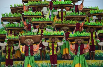 People performing at manggahan festival