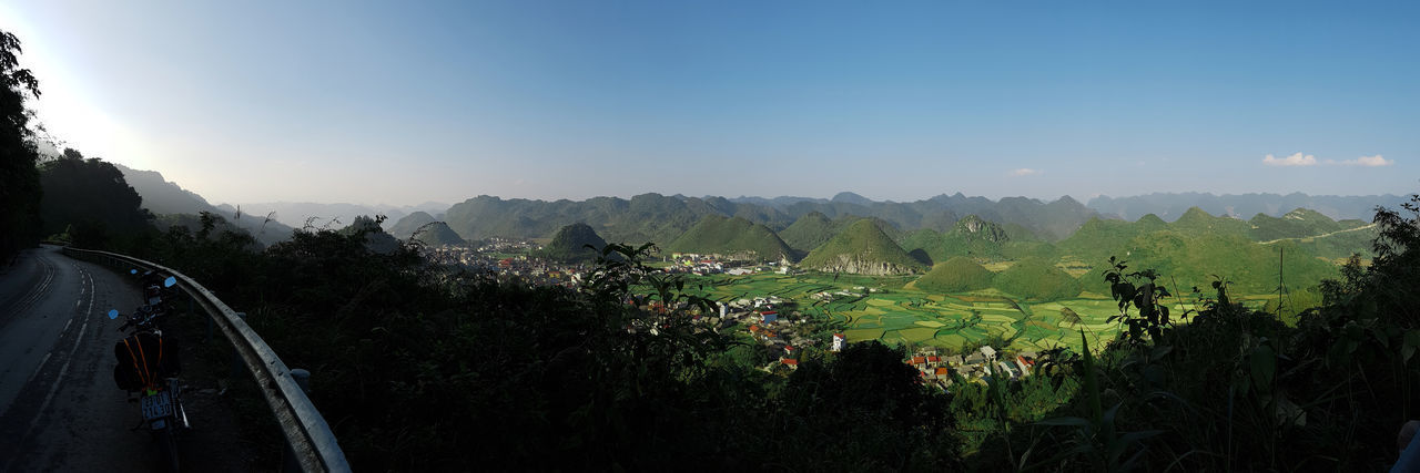 PANORAMIC VIEW OF TREES ON LANDSCAPE AGAINST SKY