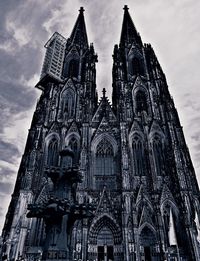 Low angle view of temple building against sky