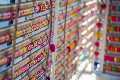 Full frame shot of colorful containers