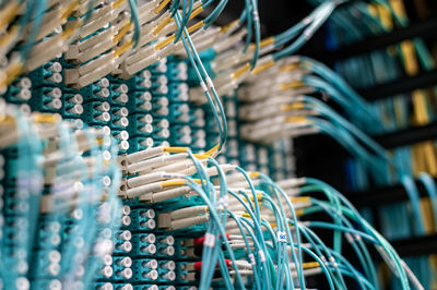 Close-up of network connection plug