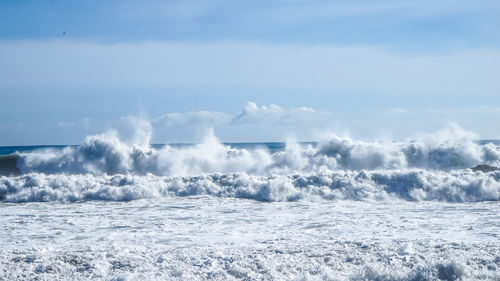 Panoramic view of sea against sky