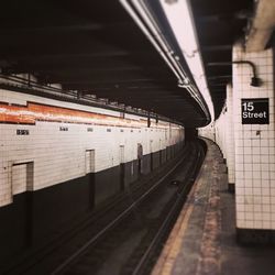 Railroad station platform