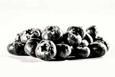 Close-up of candies against white background