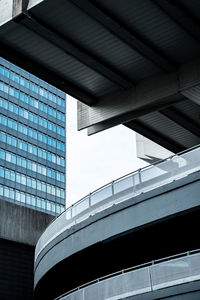 Low angle view of modern building against sky