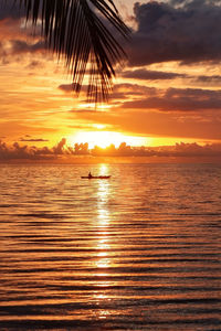 Scenic view of sea during sunset