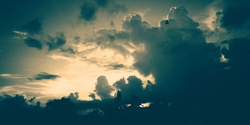 Low angle view of cloudy sky