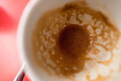 High angle view of coffee