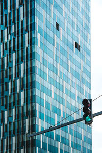 Low angle view of modern building in city