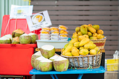 Fruits for sale in market stall