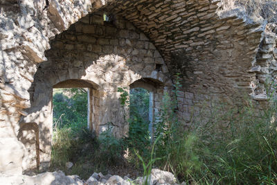 Stone wall of old building