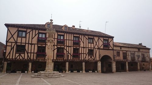 Exterior of old building against clear sky