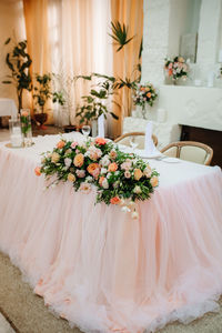 Flowers on table