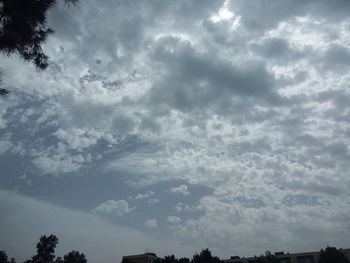 Low angle view of cloudy sky