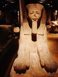 Close-up of buddha statue in museum