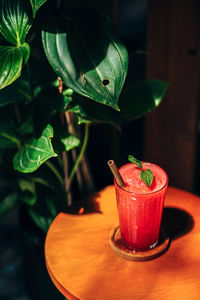 Close-up of drink on table