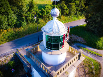 High angle view of temple