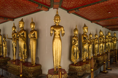 Low angle view of statue against building