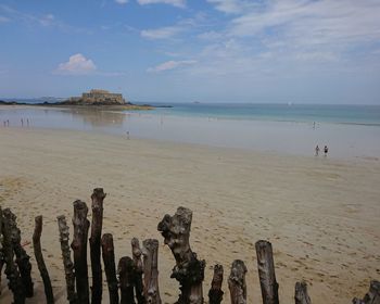 Panoramic view of beach against sky