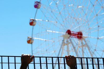 Low angle view of ferris wheel