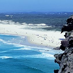 High angle view of beach